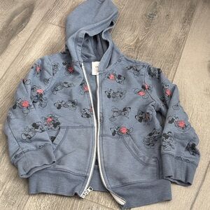 Kids size 4T Disney Blue Hoodie with Mickey Mouse Print